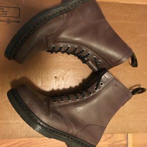 Dr. Martens Burgundy Rain Boots